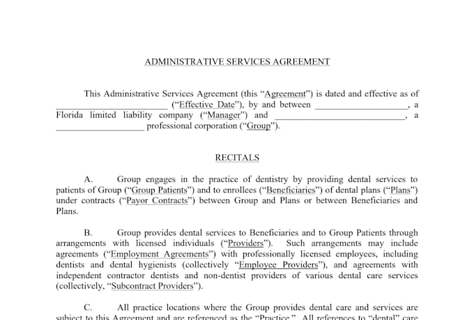 professionally draft, review, and negotiate contracts